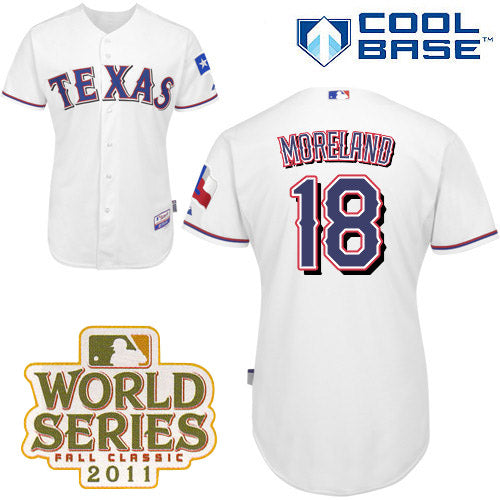 Mitch Moreland Texas Rangers white jersey