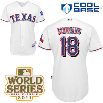 Mitch Moreland Texas Rangers white jersey