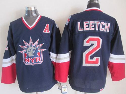 Brian Leetch New York Rangers navy jersey