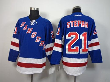 Derek Stepan New York Rangers blue jersey
