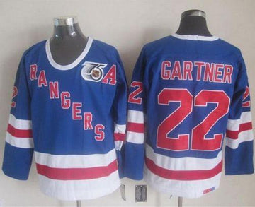 Mike Gartner New York Rangers blue jersey