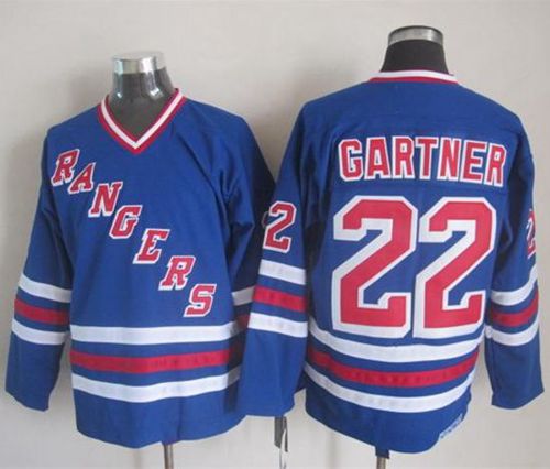 Mike Gartner New York Rangers blue jersey