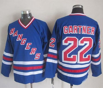 Mike Gartner New York Rangers blue jersey