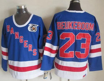Jeff Beukeboom New York Rangers blue jersey