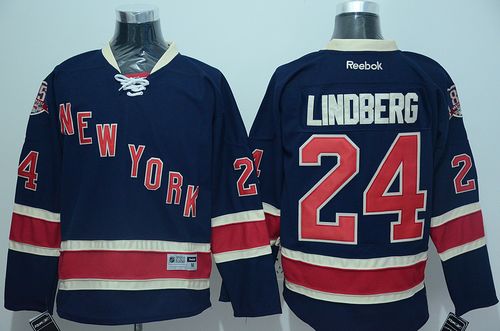 Oscar Lindberg New York Rangers navy jersey