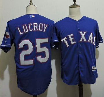 Jonathan Lucroy Texas Rangers blue Authentic jersey
