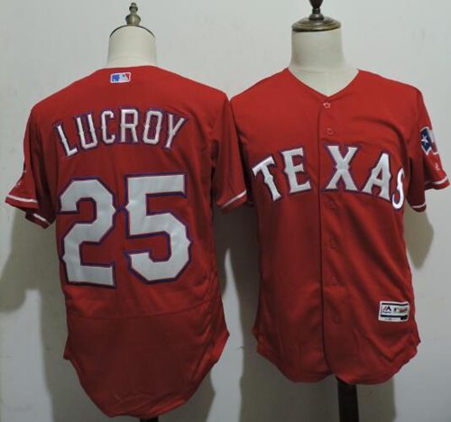 Jonathan Lucroy Texas Rangers red Authentic jersey