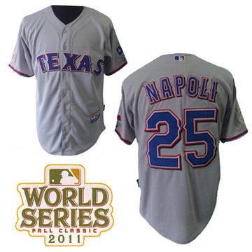 Mike Napoli Texas Rangers grey jersey