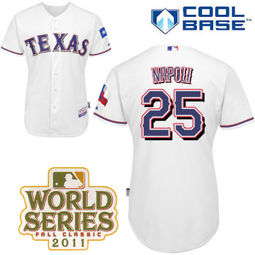 Mike Napoli Texas Rangers white jersey