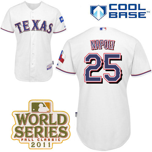 Mike Napoli Texas Rangers white jersey