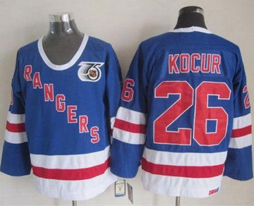 Joe Kocur New York Rangers blue jersey