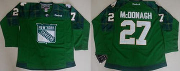Ryan McDonagh New York Rangers green jersey