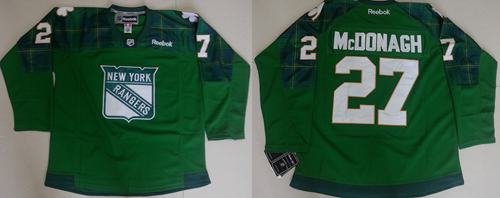 Ryan McDonagh New York Rangers green jersey