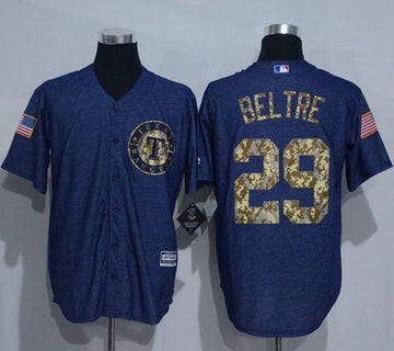 Adrian Beltre Denim Texas Rangers blue Salute To Service jersey