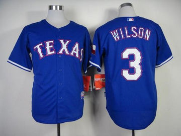 Russell Wilson Texas Rangers blue jersey