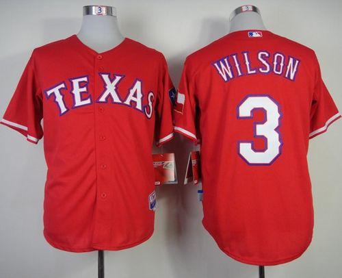 Russell Wilson Texas Rangers red jersey