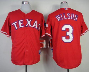 Russell Wilson Texas Rangers red jersey