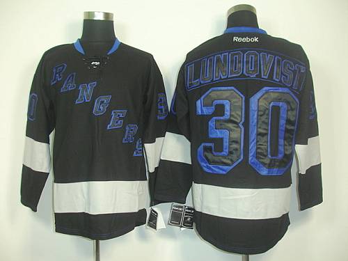Henrik Lundqvist New York Rangers black jersey