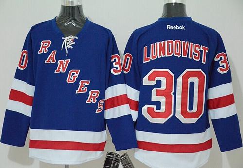 Henrik Lundqvist New York Rangers blue jersey