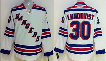 Henrik Lundqvist New York Rangers white jersey