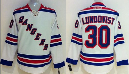 Henrik Lundqvist New York Rangers white jersey
