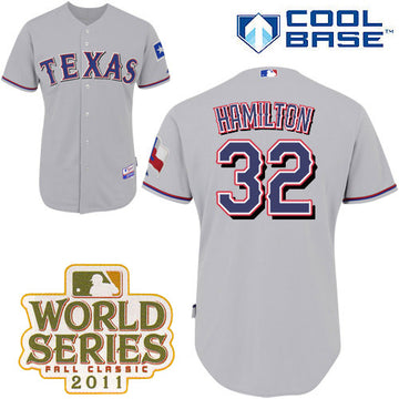 Josh Hamilton Texas Rangers grey jersey