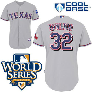 Josh Hamilton Texas Rangers grey jersey