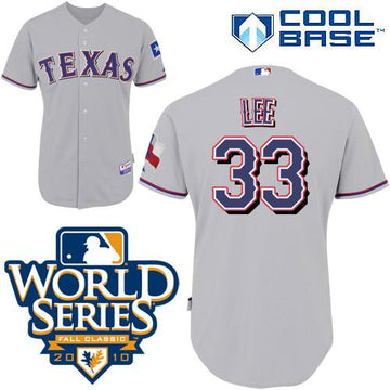 Cliff Lee Texas Rangers grey jersey