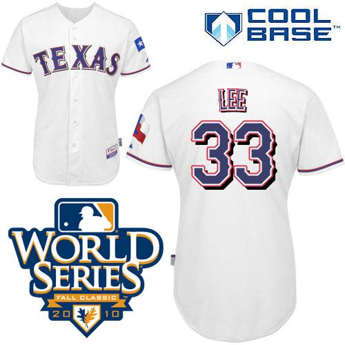 Cliff Lee Texas Rangers white jersey