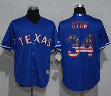 Nolan Ryan Texas Rangers blue Fashion jersey