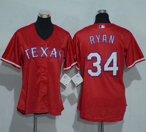 Nolan Ryan Texas Rangers red Alternate jersey