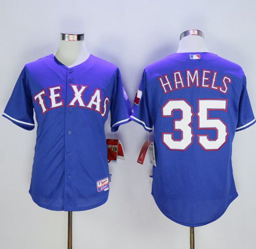 Cole Hamels Texas Rangers blue jersey