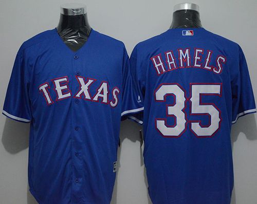 Cole Hamels Texas Rangers blue jersey