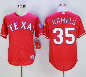 Cole Hamels Texas Rangers red jersey