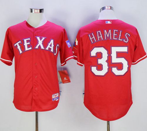Cole Hamels Texas Rangers red jersey