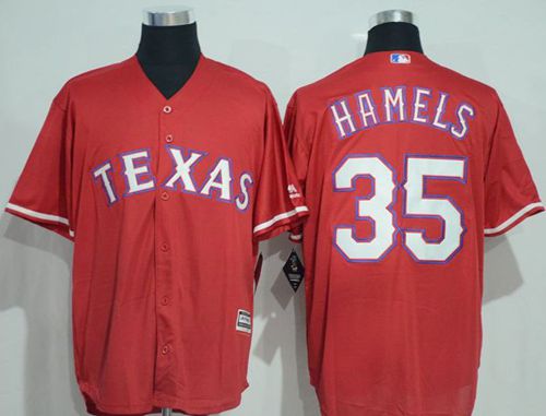 Cole Hamels Texas Rangers red jersey