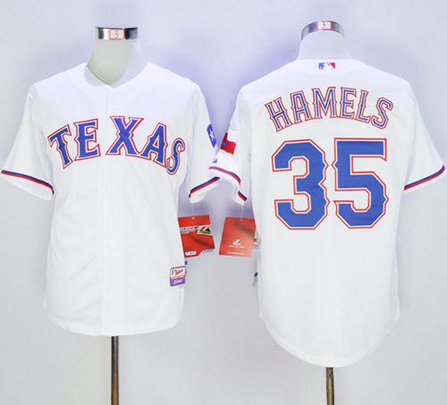 Cole Hamels Texas Rangers white jersey