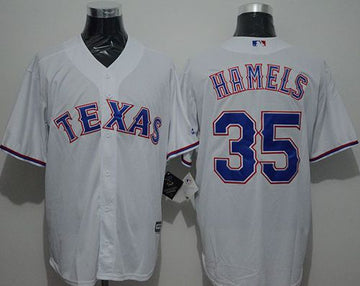 Cole Hamels Texas Rangers white jersey