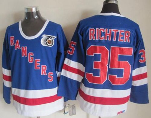 Mike Richter New York Rangers blue jersey