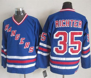 Mike Richter New York Rangers blue jersey