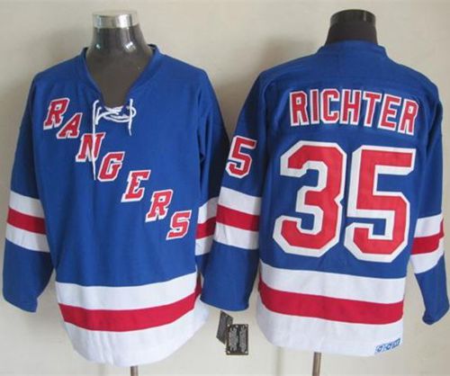 Mike Richter New York Rangers blue Throwback jersey