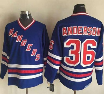 Glenn Anderson New York Rangers blue jersey