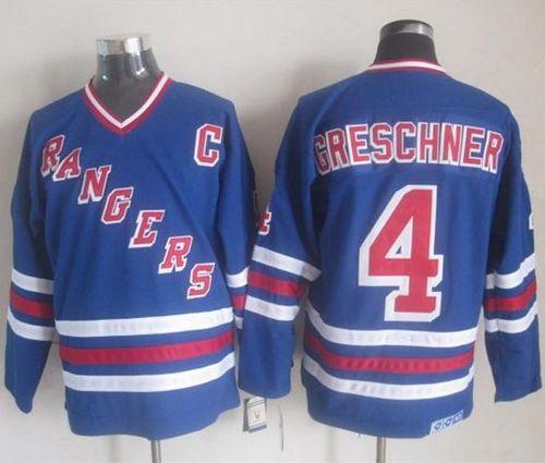 Ron Greschner New York Rangers blue jersey