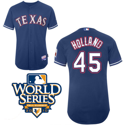 Derek Holland Texas Rangers blue jersey