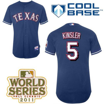 Ian Kinsler Texas Rangers blue jersey