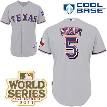 Ian Kinsler Texas Rangers grey jersey