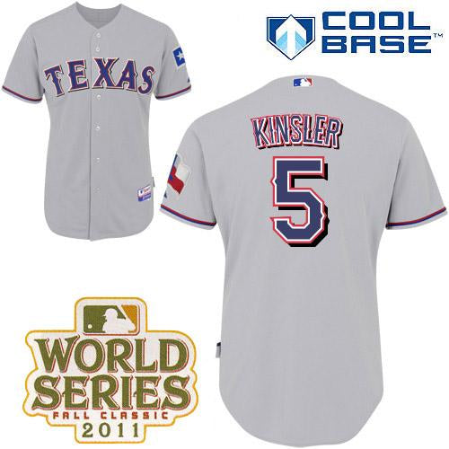 Ian Kinsler Texas Rangers grey jersey