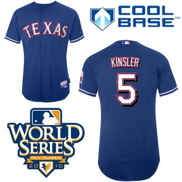 Lan Kinsler Texas Rangers blue jersey