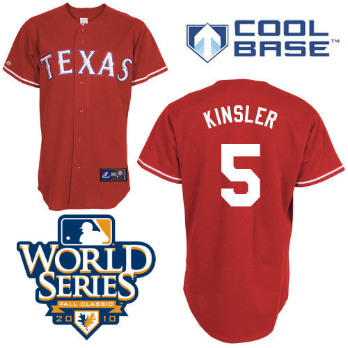 Lan Kinsler Texas Rangers red jersey