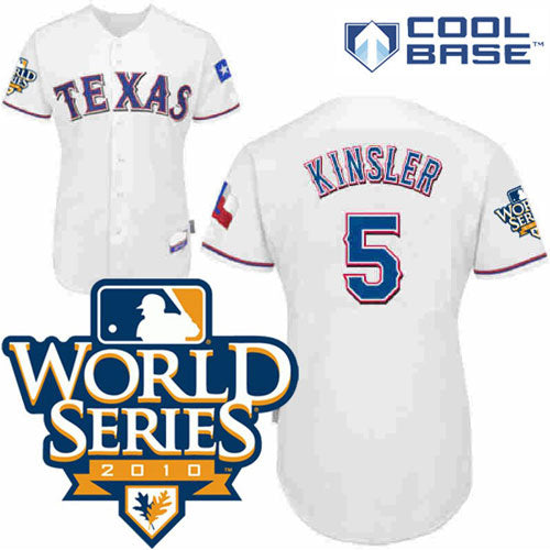 Lan Kinsler Texas Rangers white jersey